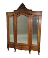 16101 Antique French Oak Triple-door Wardrobe - $1,584.88